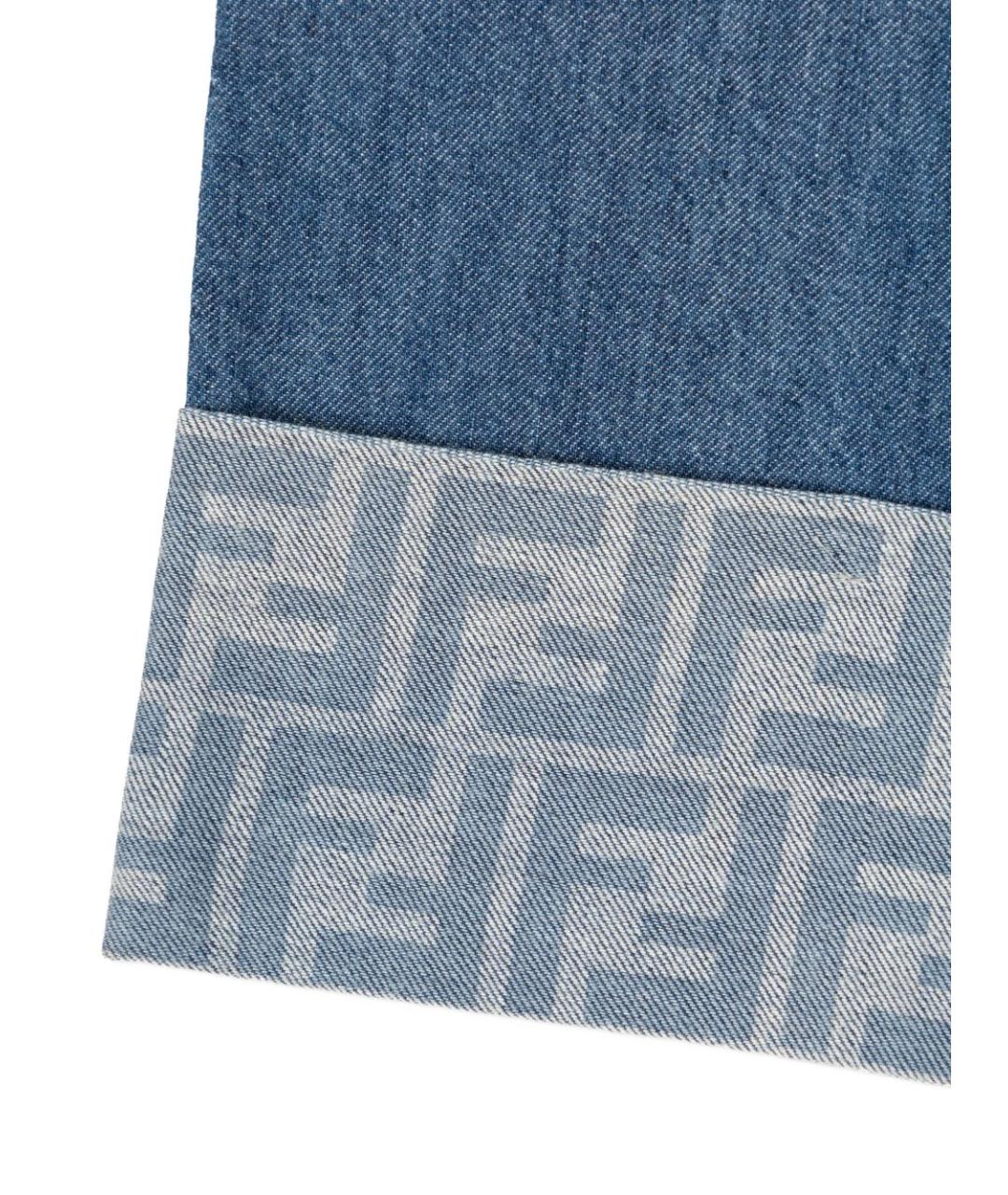 FENDI Синие хлопковые детские джинсы, фото 3