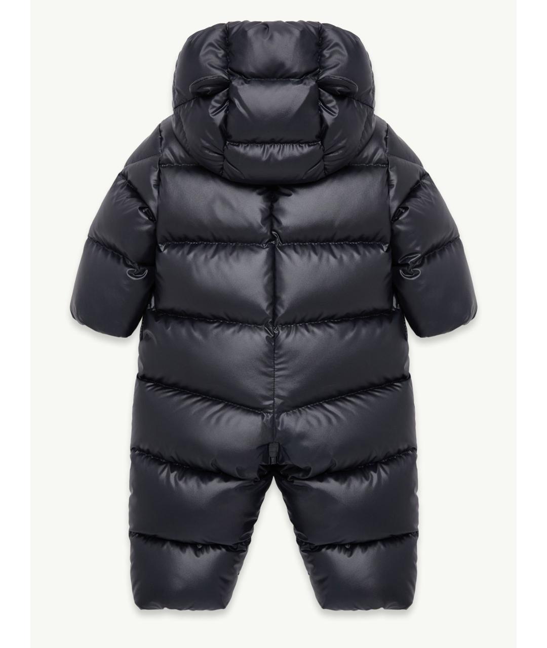 MONCLER KIDS Темно-синий полиэстеровый комбинезон, фото 3