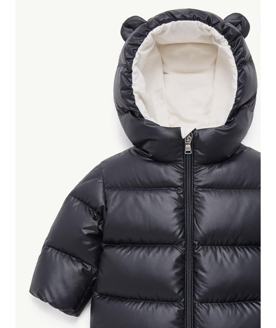 MONCLER KIDS Темно-синий полиэстеровый комбинезон, фото 2