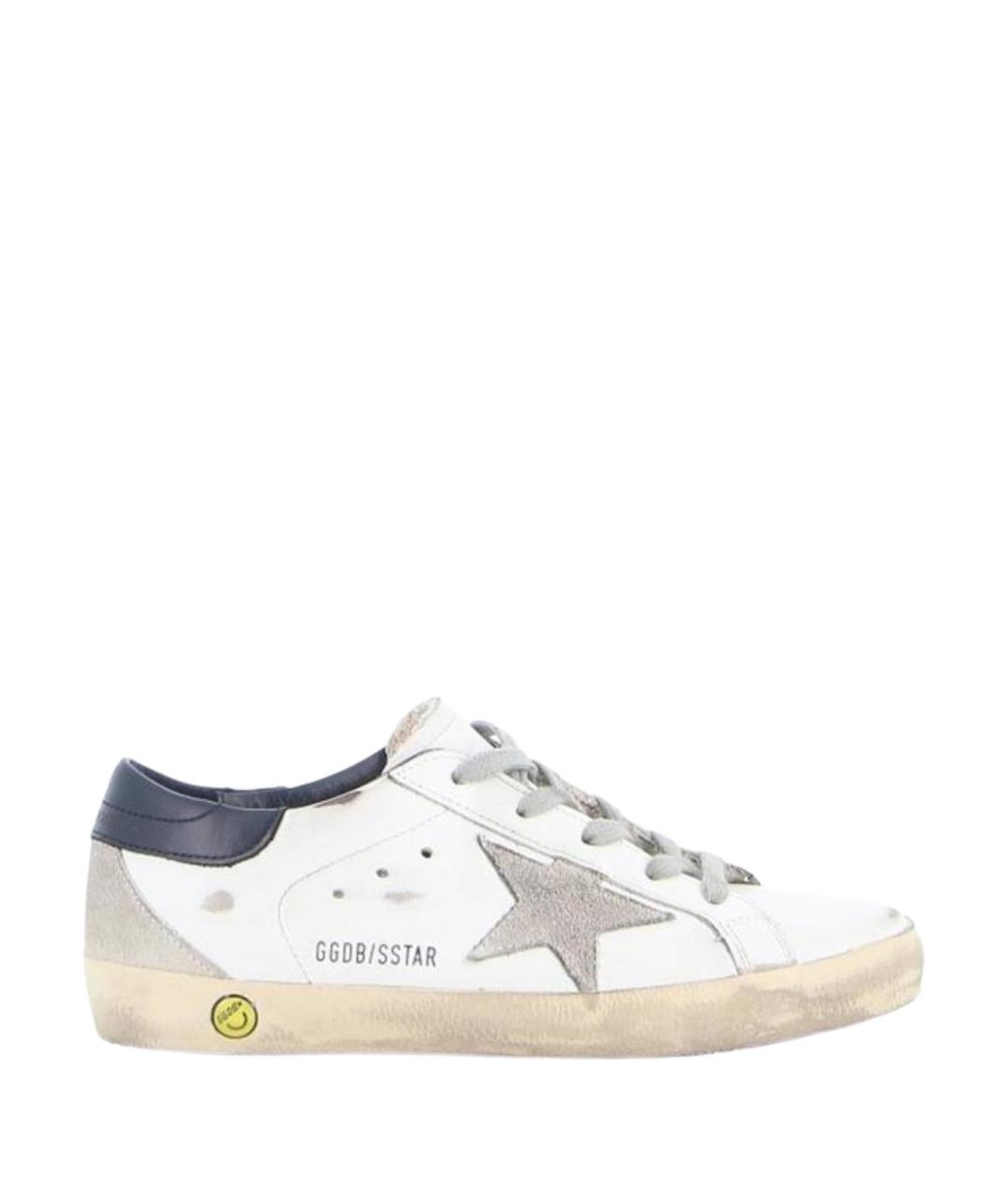 GOLDEN GOOSE Белые кожаные кеды, фото 1