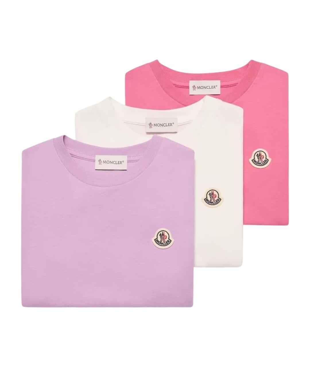 MONCLER KIDS Розовая детская футболка, фото 1