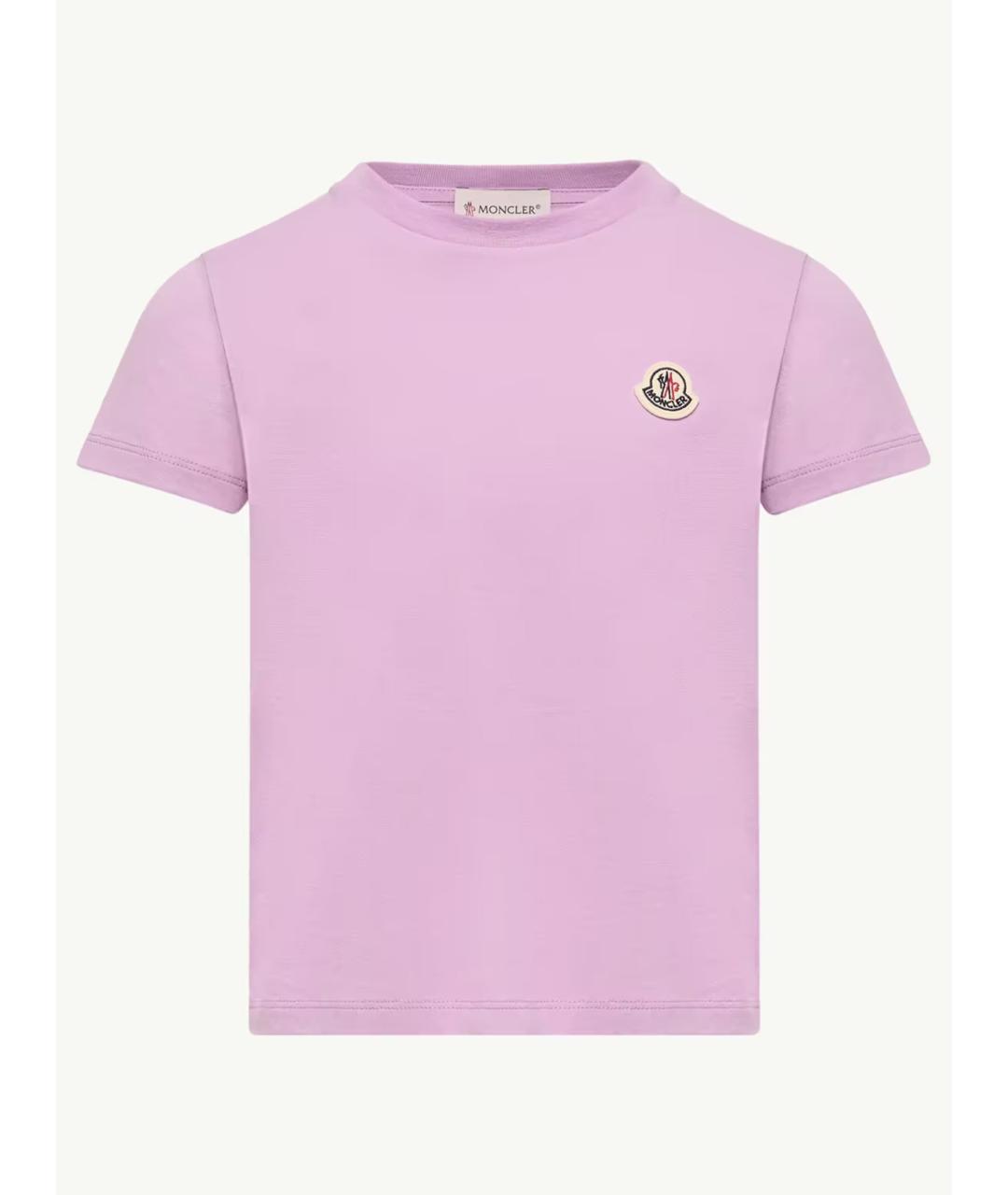 MONCLER KIDS Розовая детская футболка, фото 2