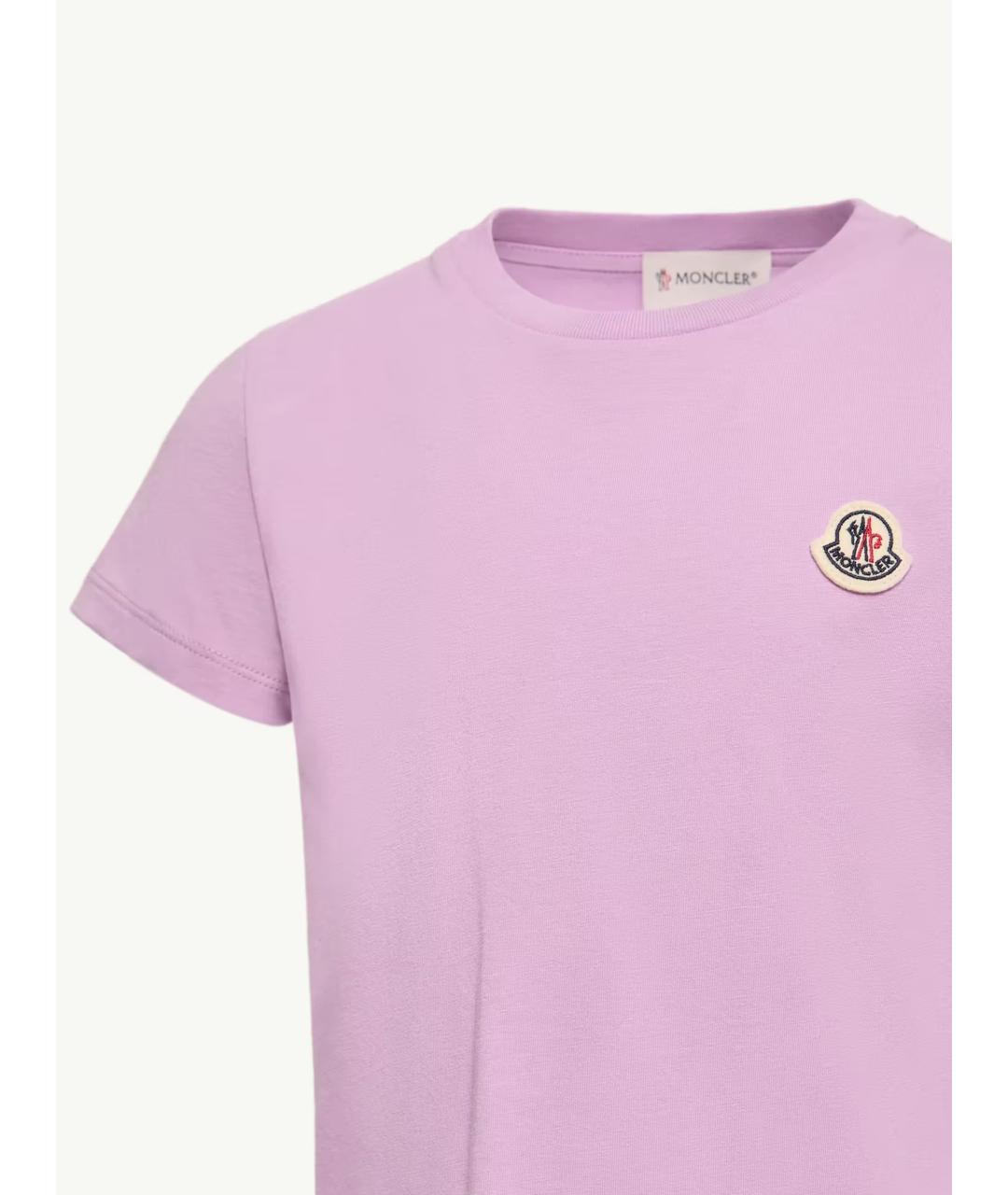 MONCLER KIDS Розовая детская футболка, фото 4
