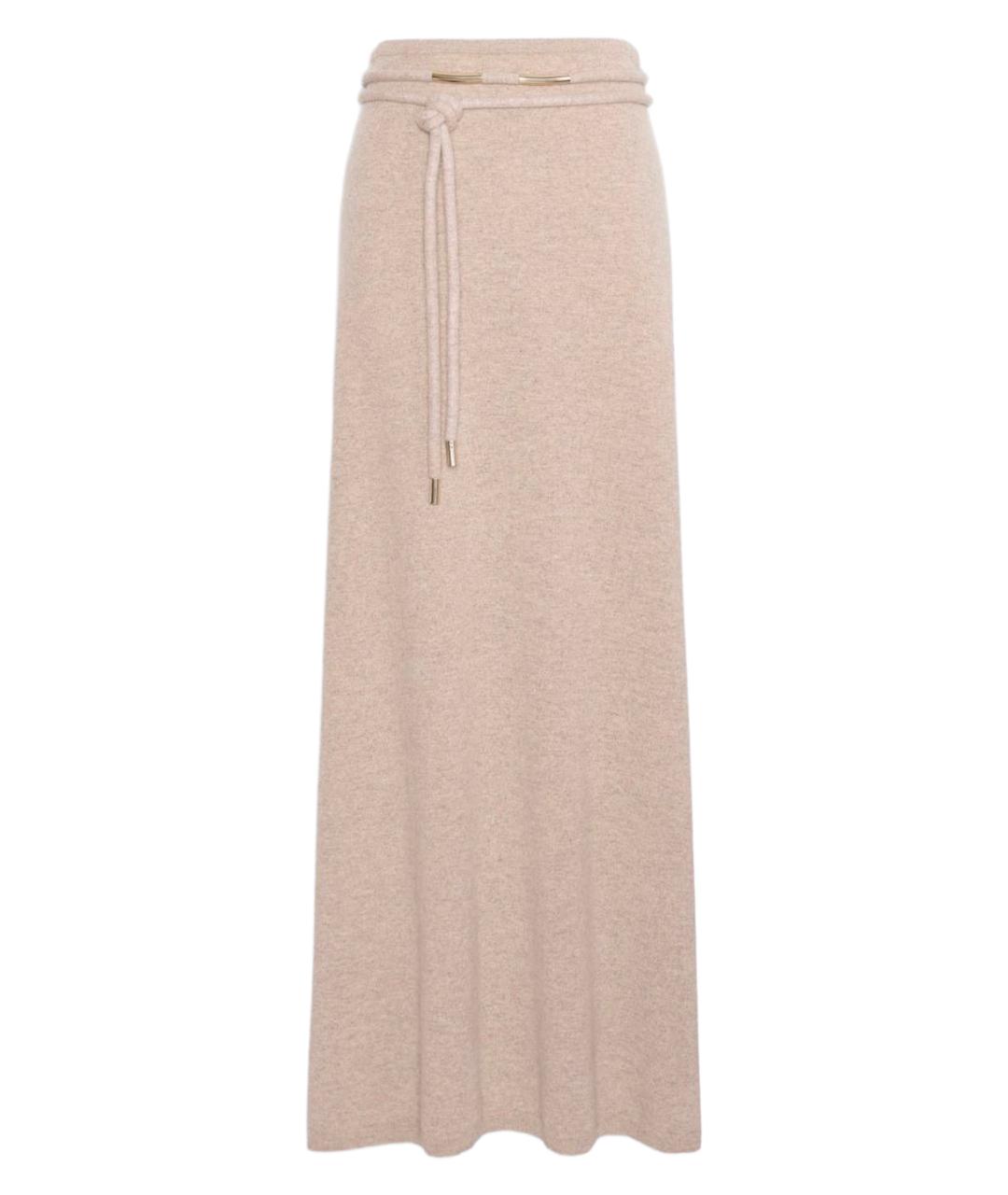 MAX MARA Бежевая кашемировая юбка макси, фото 1