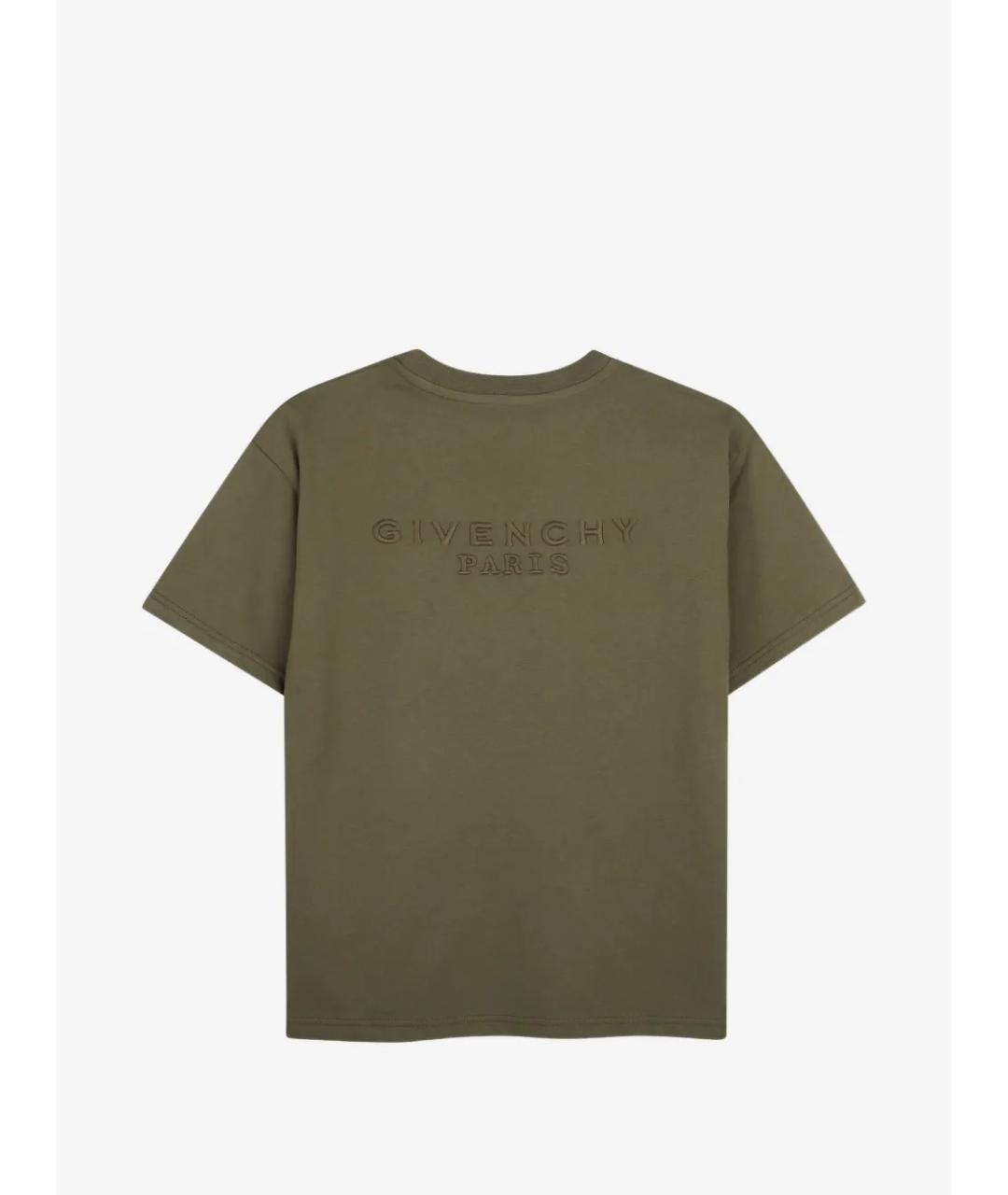 GIVENCHY Зеленая хлопковая детская футболка, фото 2