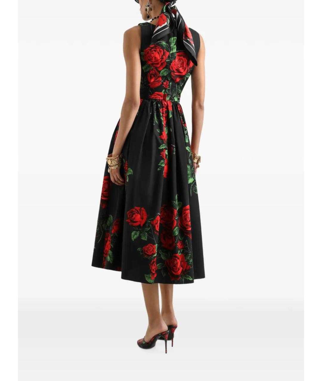 DOLCE&GABBANA Черное хлопковое платье, фото 3