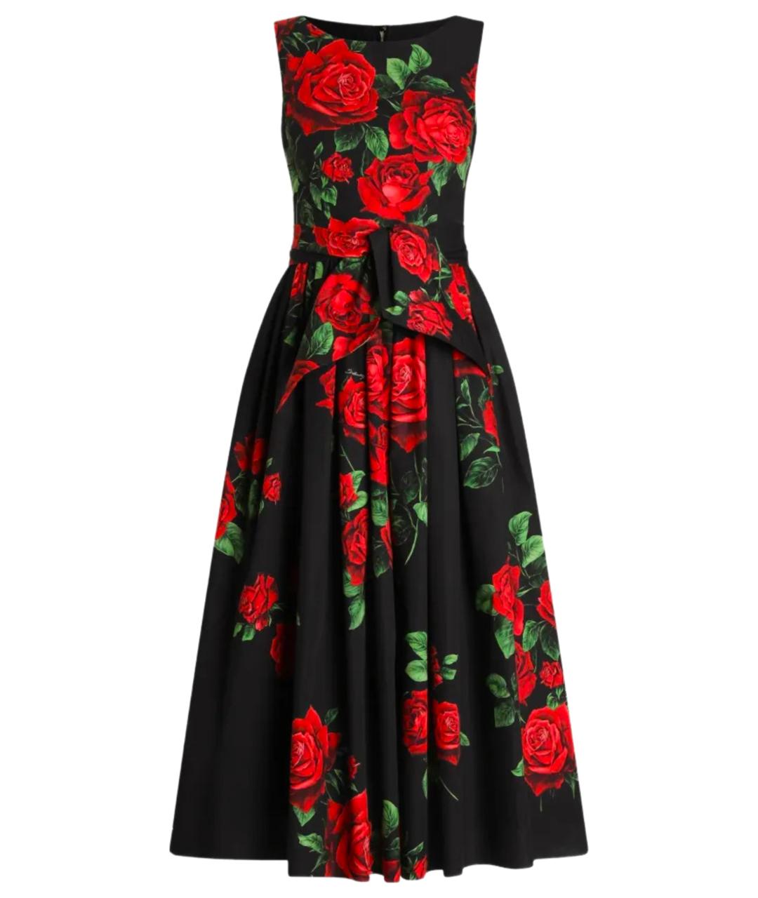 DOLCE&GABBANA Черное хлопковое платье, фото 1