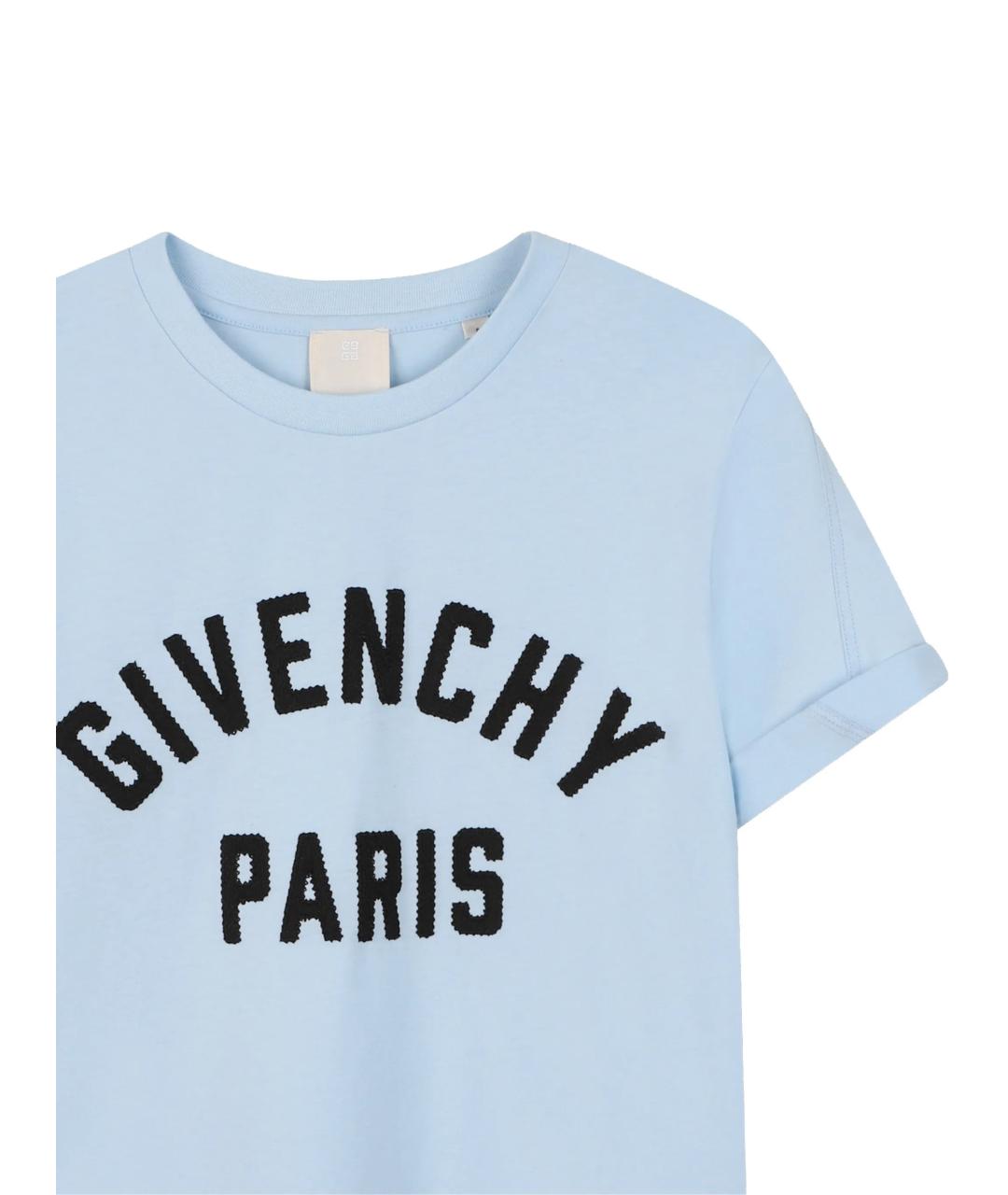 GIVENCHY Голубой хлопковый детская футболка / топ, фото 3