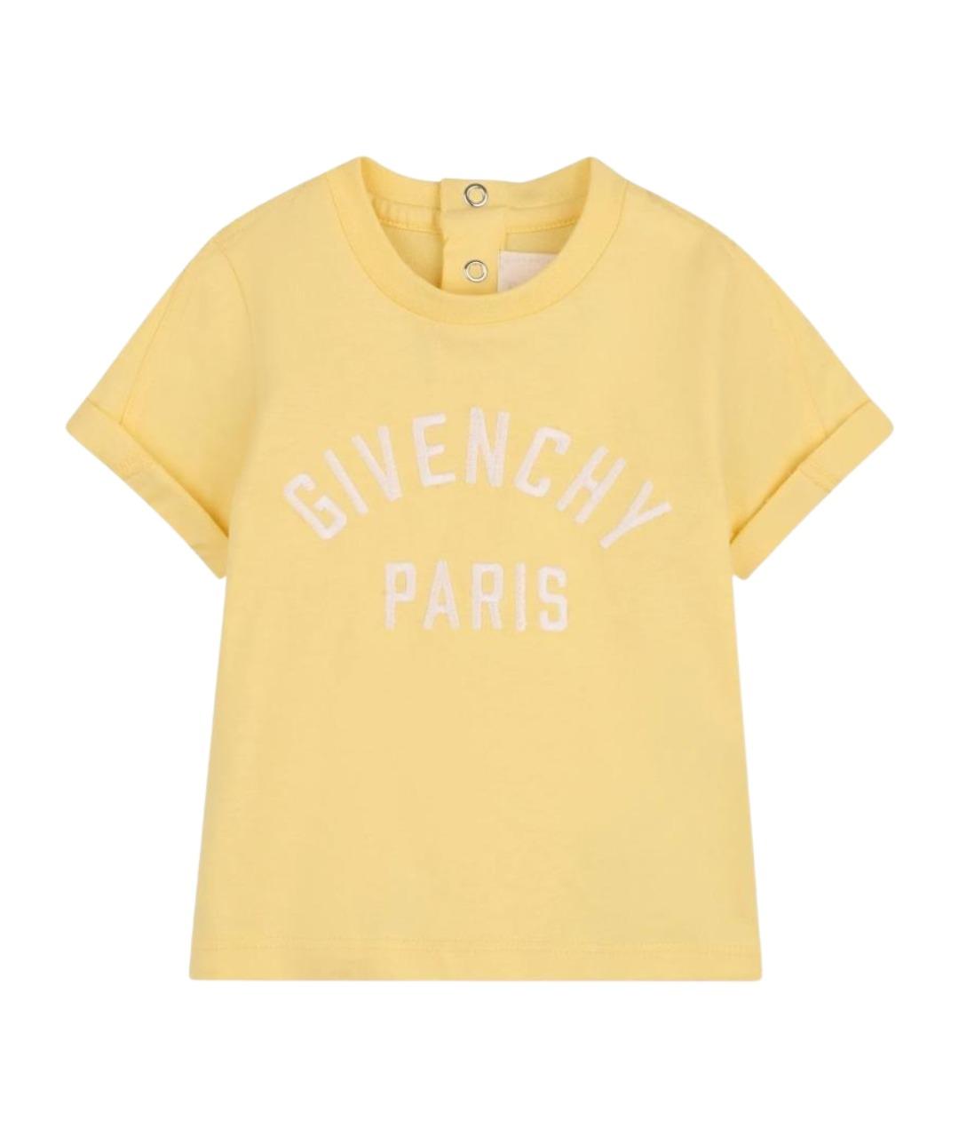 GIVENCHY Желтый хлопковый футболка / топ, фото 1