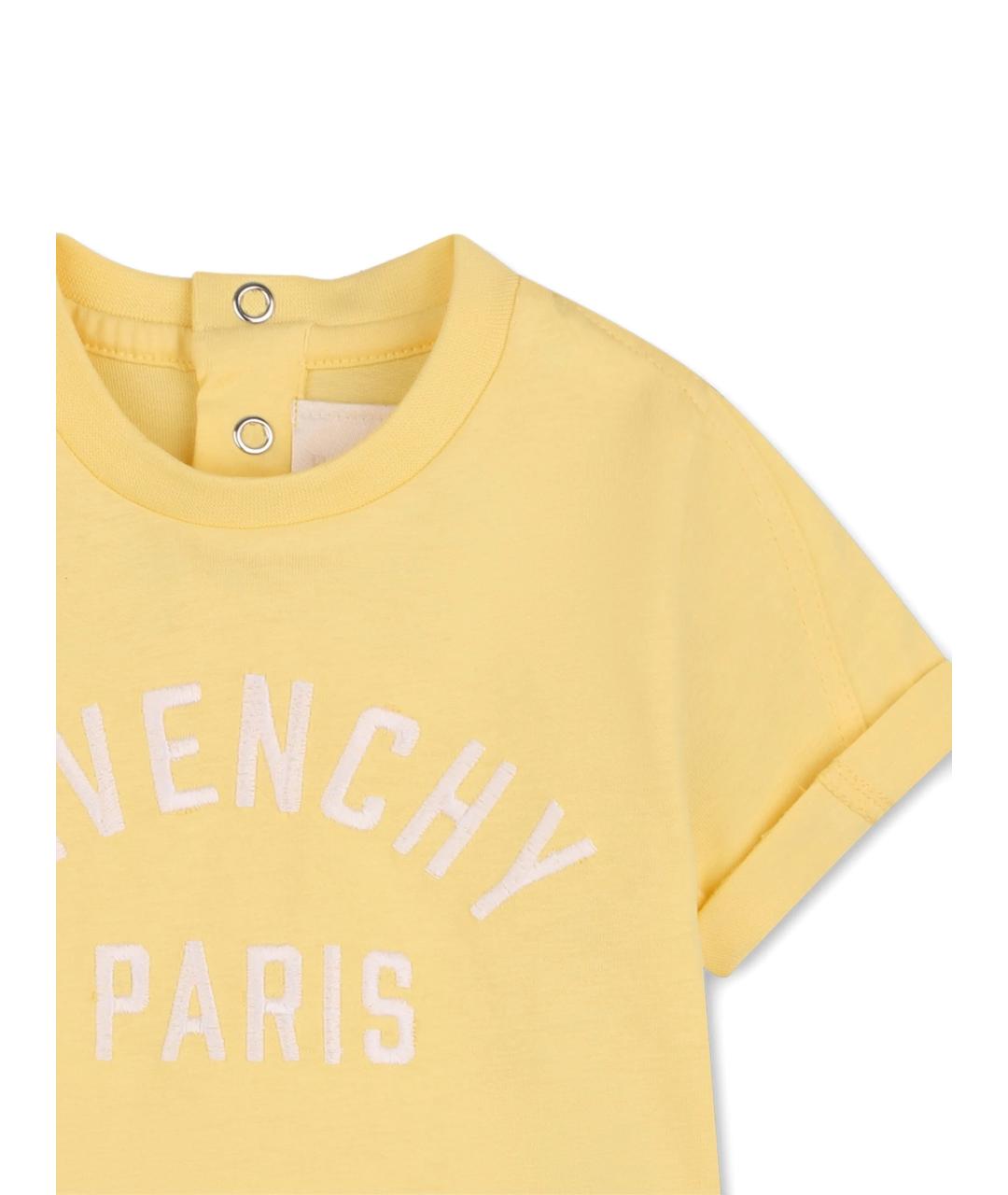 GIVENCHY Желтый хлопковый футболка / топ, фото 3