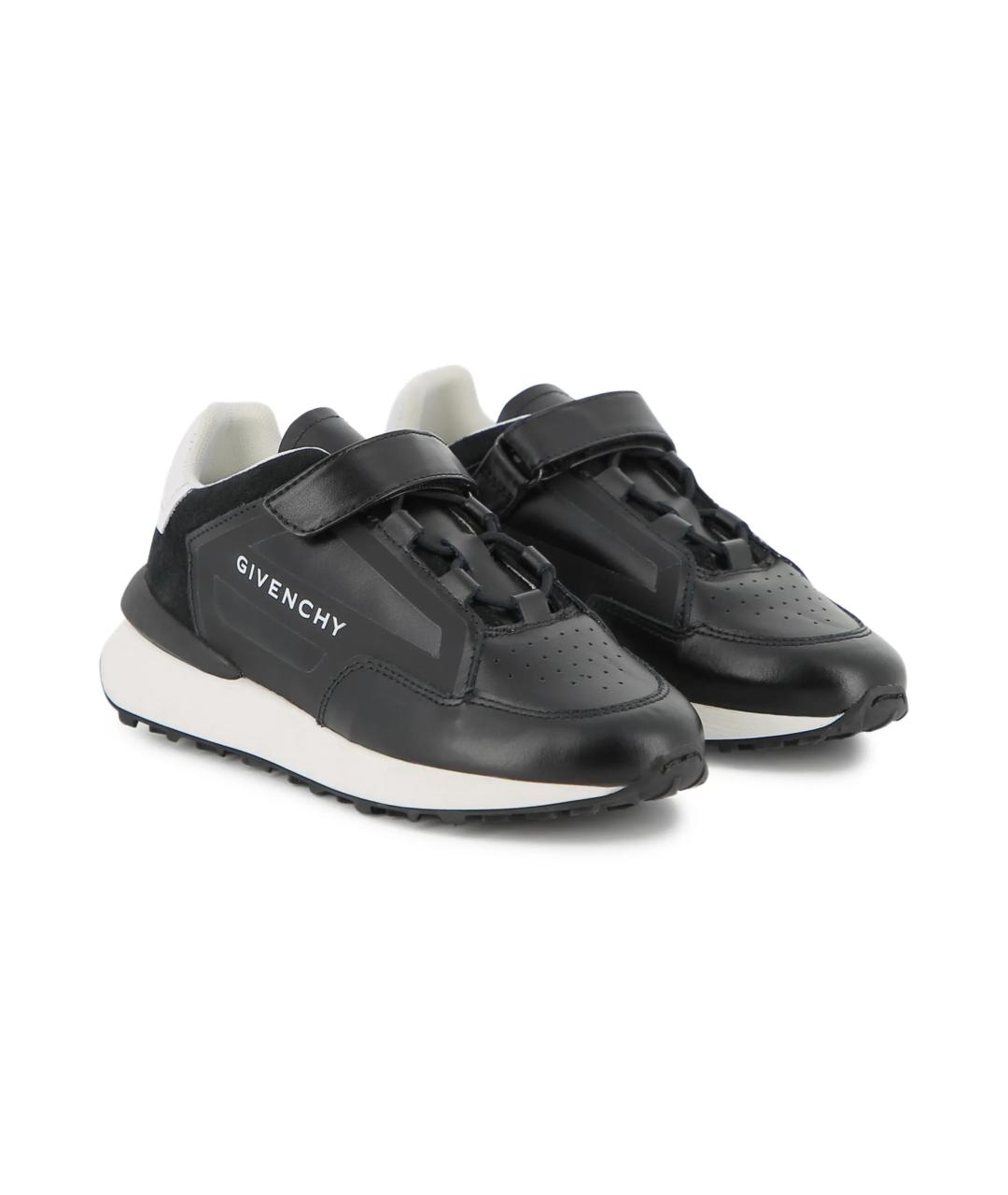 GIVENCHY Черные кожаные кеды, фото 2