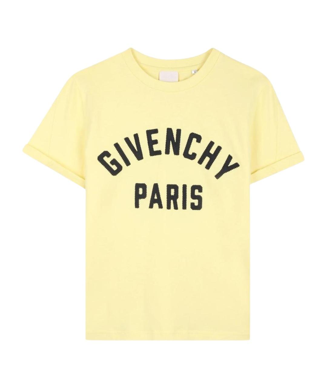 GIVENCHY Желтая хлопковая детская футболка, фото 1