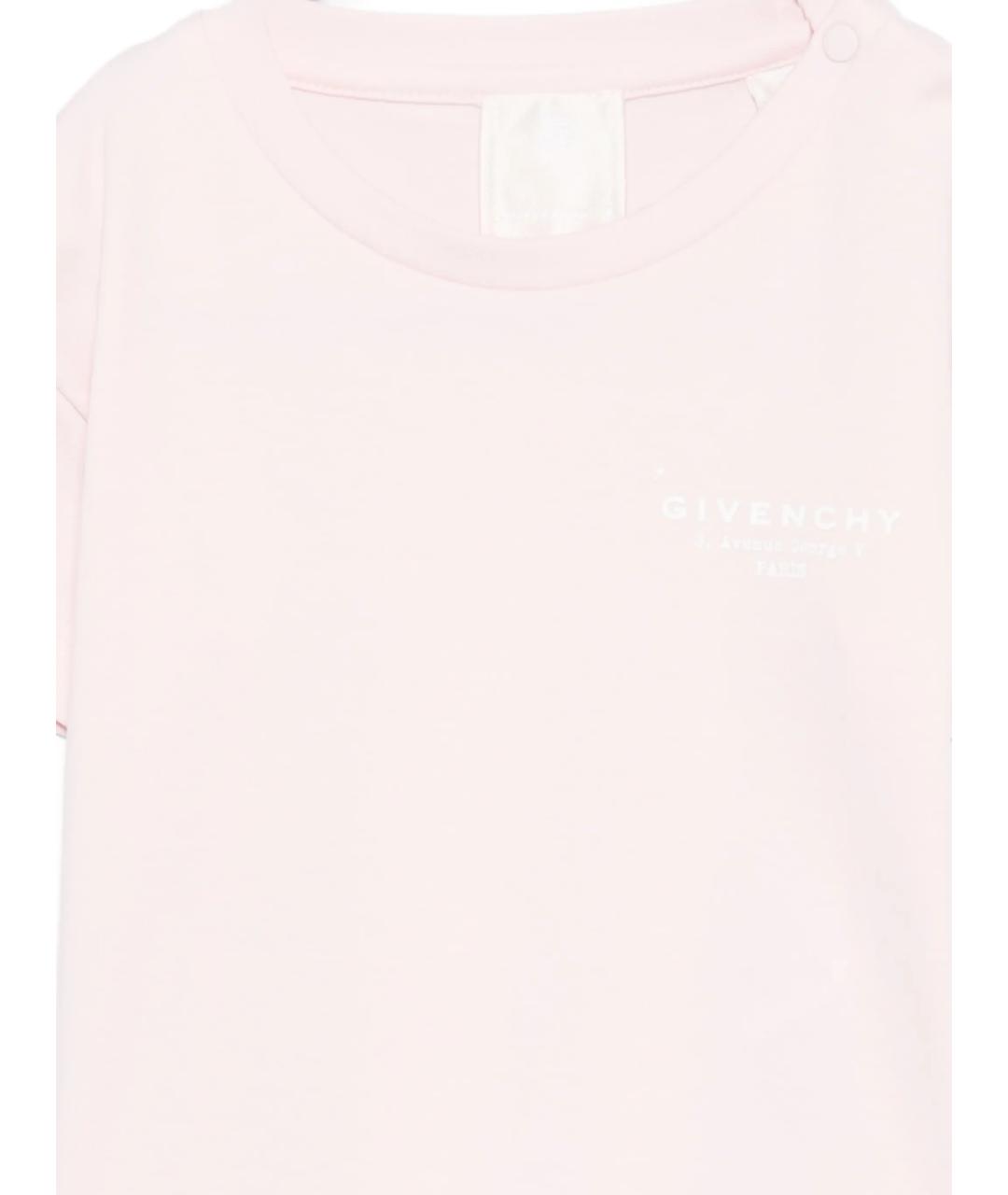 GIVENCHY Розовый хлопковый футболка / топ, фото 3