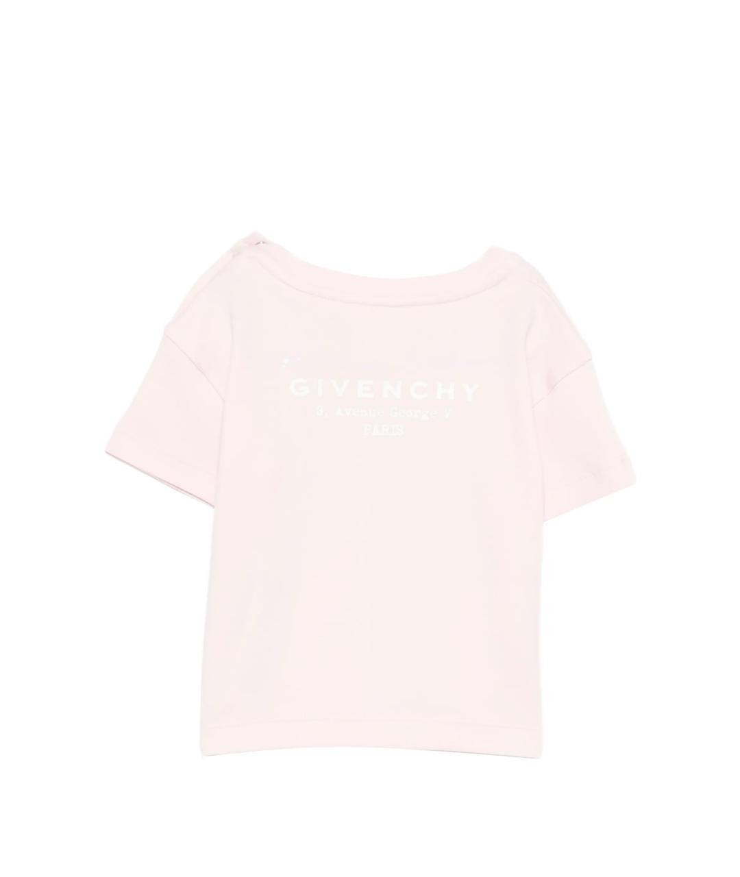 GIVENCHY Розовый хлопковый футболка / топ, фото 2