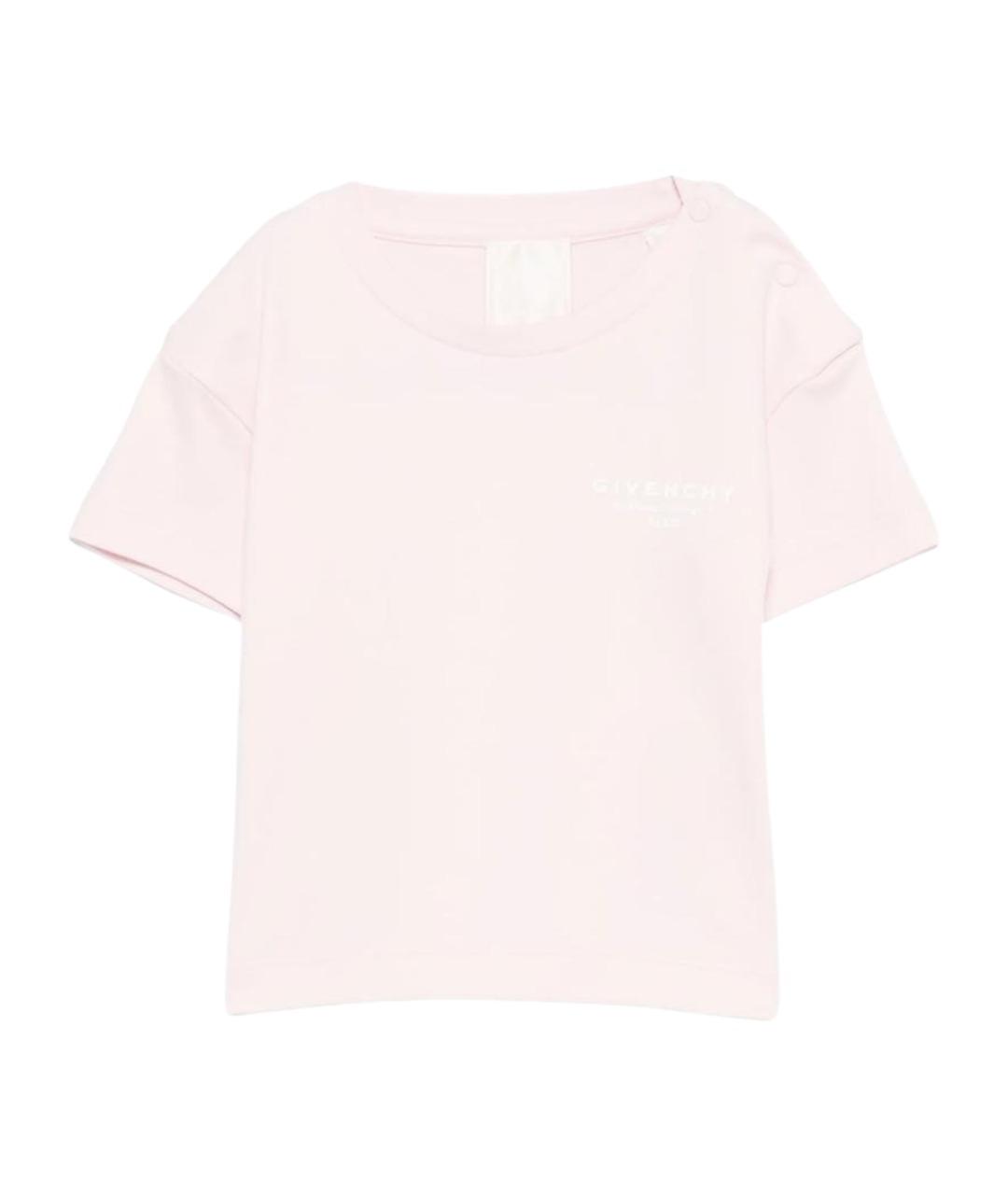 GIVENCHY Розовый хлопковый футболка / топ, фото 1