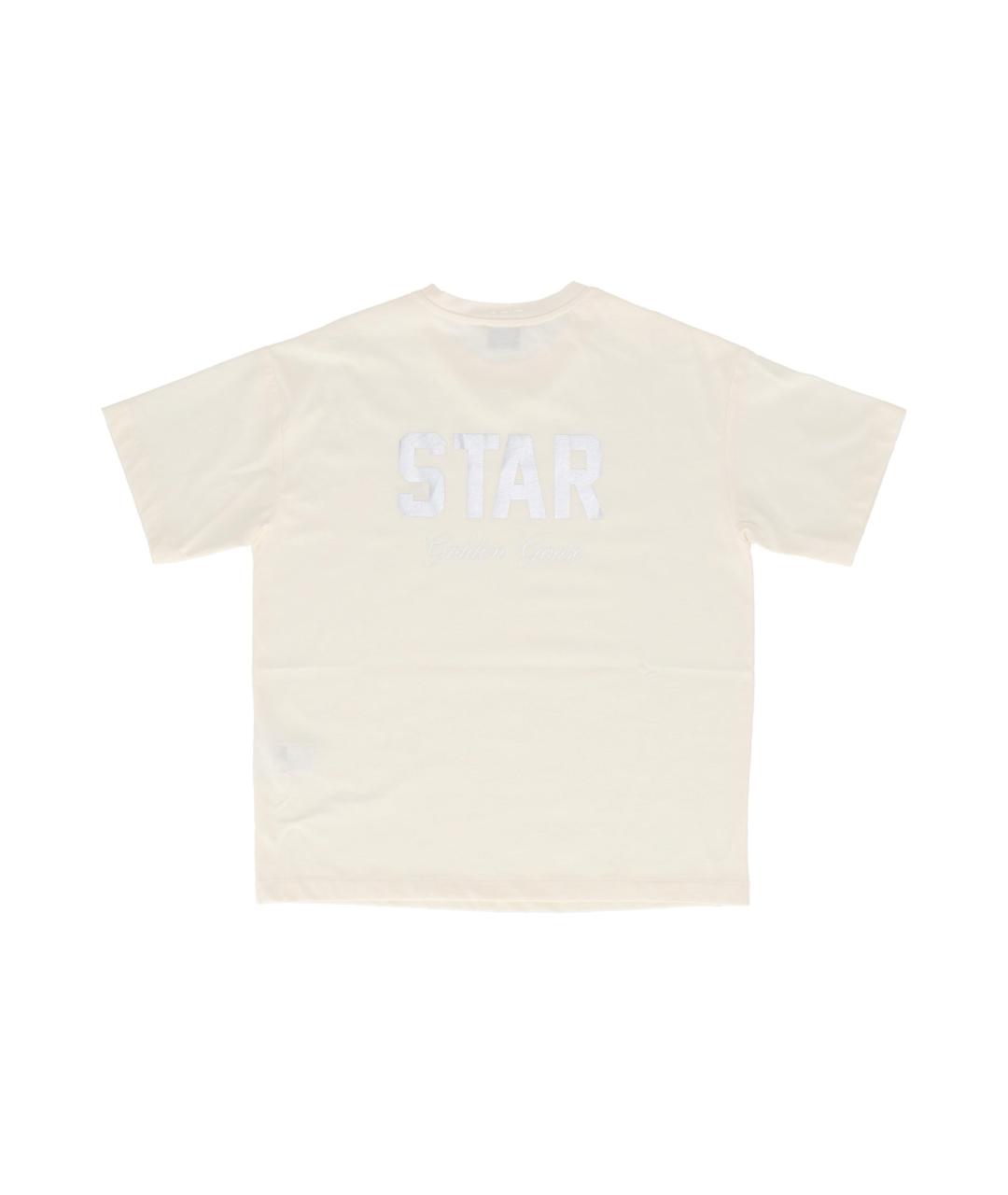 GOLDEN GOOSE Белая хлопковая детская футболка, фото 2