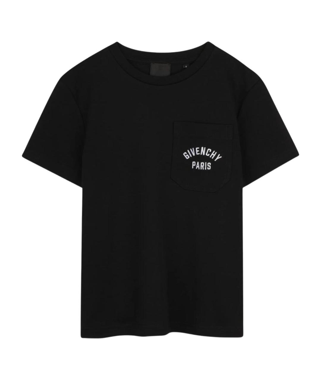 GIVENCHY Черная хлопковая детская футболка, фото 1