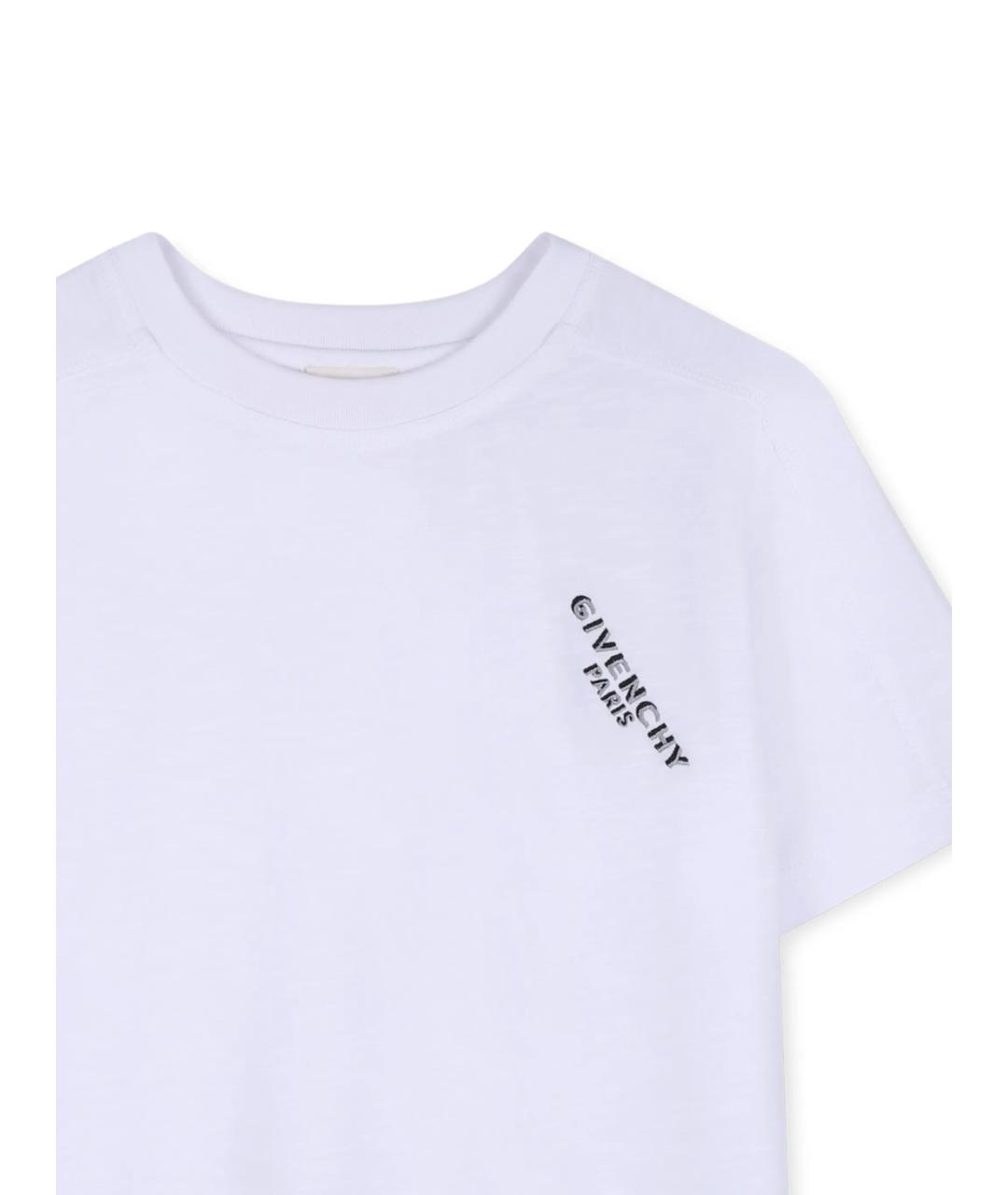 GIVENCHY Белая хлопковая детская футболка, фото 3