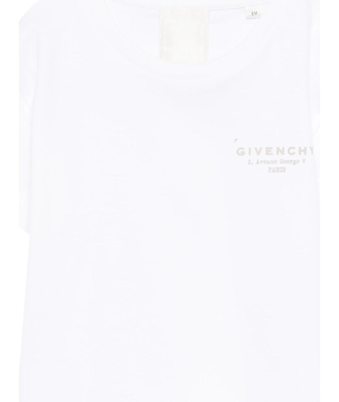 GIVENCHY Белая хлопковая детская футболка, фото 3
