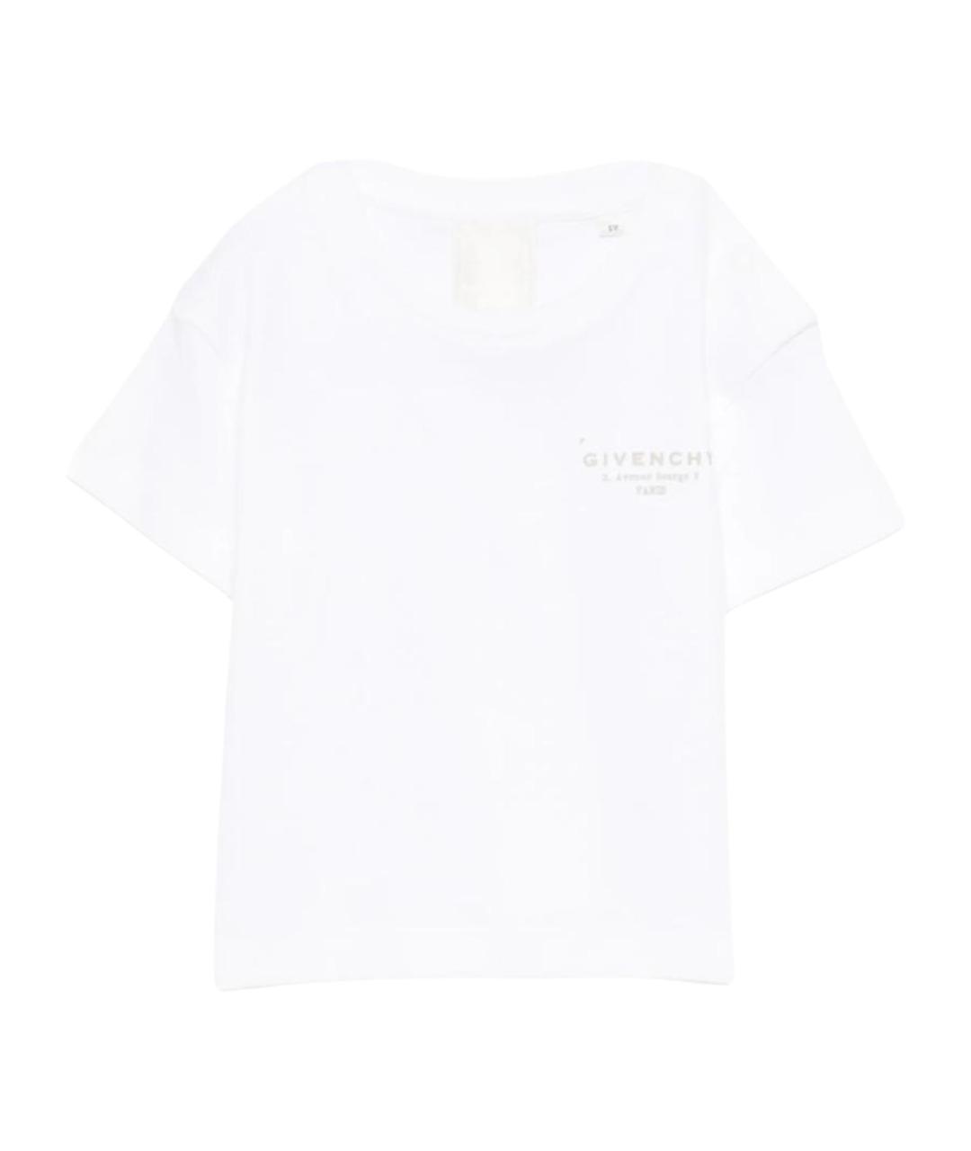 GIVENCHY Белая хлопковая детская футболка, фото 1