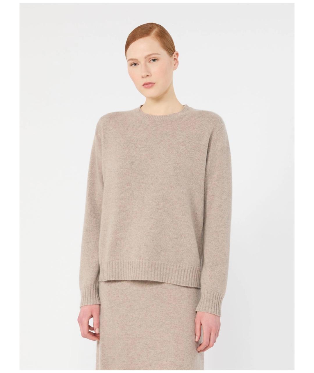 MAX MARA Бежевый кашемировый джемпер / свитер, фото 3