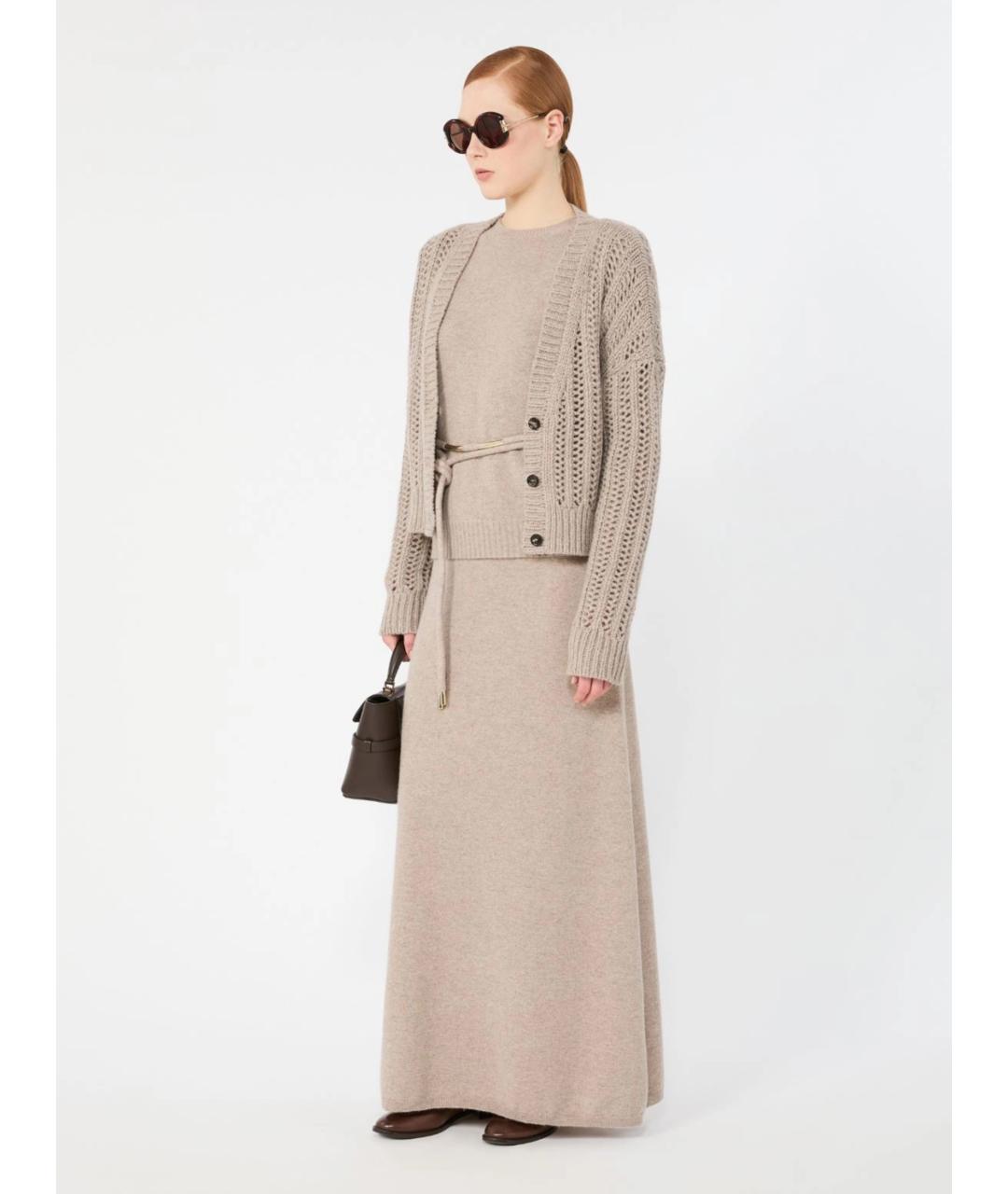 MAX MARA Бежевый кашемировый джемпер / свитер, фото 2