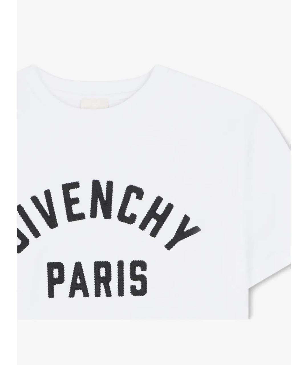 GIVENCHY Белая хлопковая детская футболка, фото 3