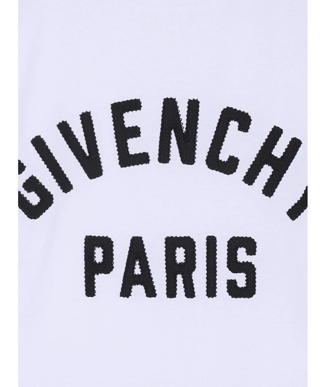 GIVENCHY Белая хлопковая детская футболка, фото 3