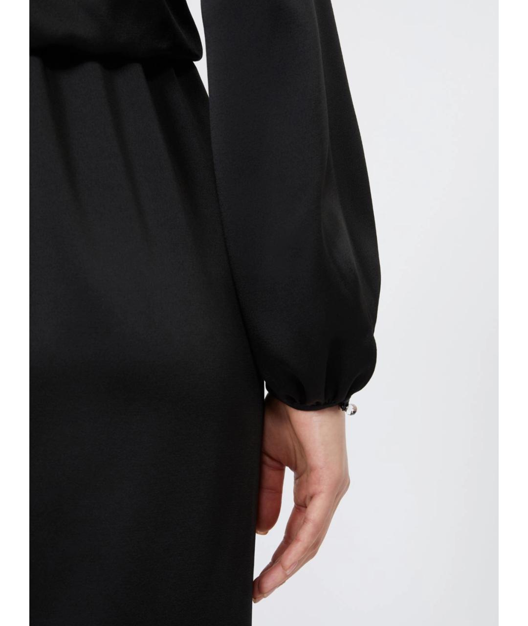 MAX MARA STUDIO Черное ацетатное повседневное платье, фото 5