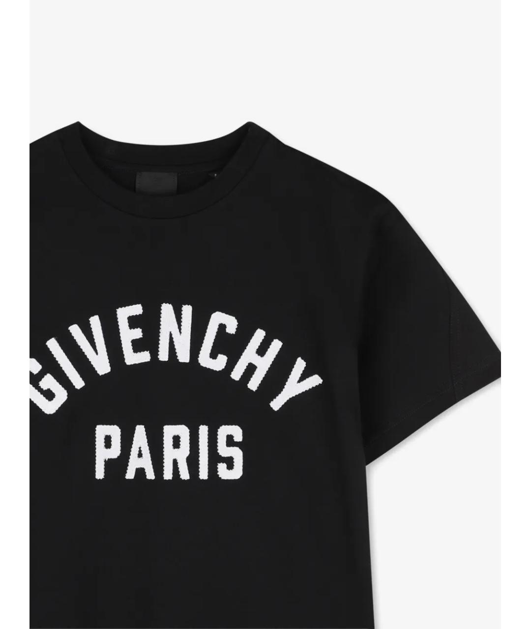 GIVENCHY Черная хлопковая детская футболка, фото 3