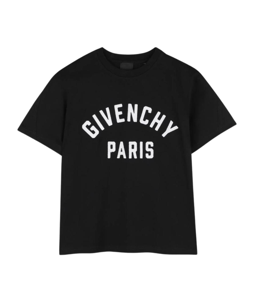 GIVENCHY Черная хлопковая детская футболка, фото 1