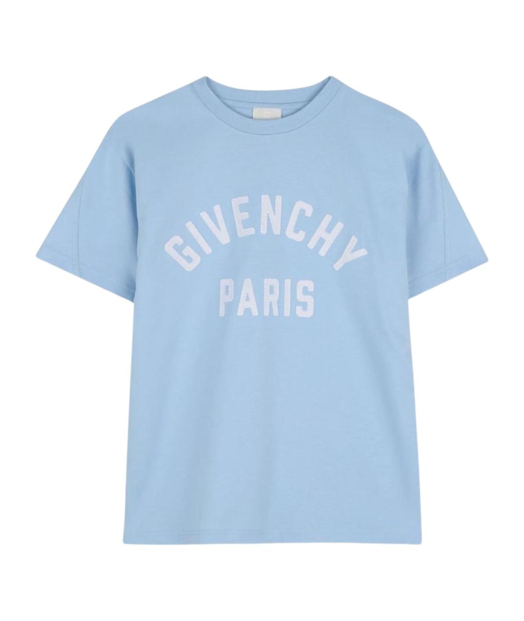 GIVENCHY Голубая хлопковая детская футболка, фото 1