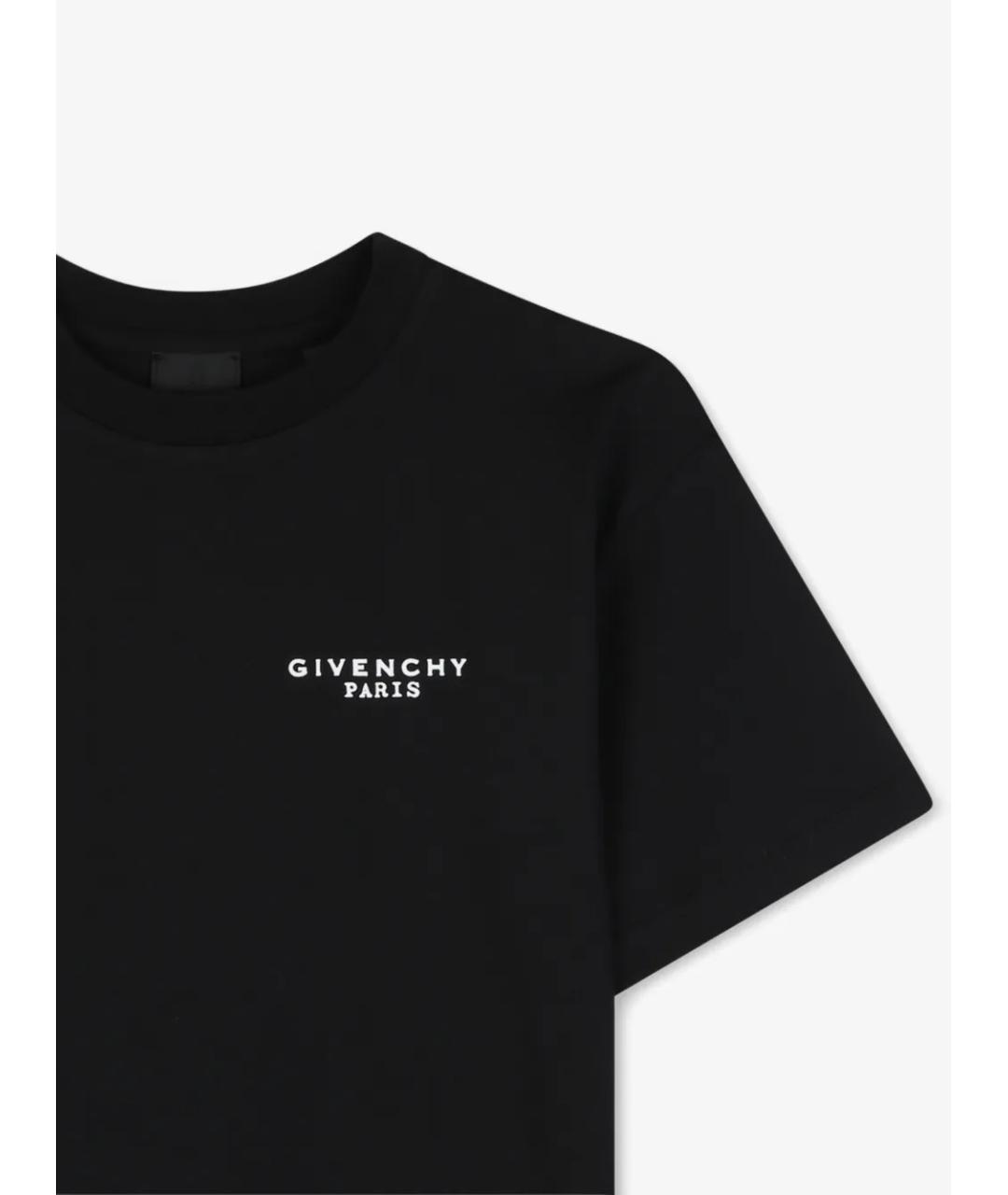 GIVENCHY Черная хлопковая детская футболка, фото 3