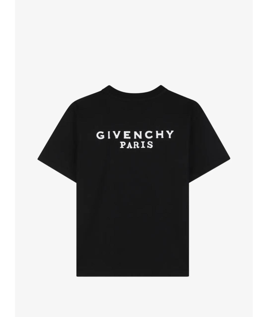 GIVENCHY Черная хлопковая детская футболка, фото 2