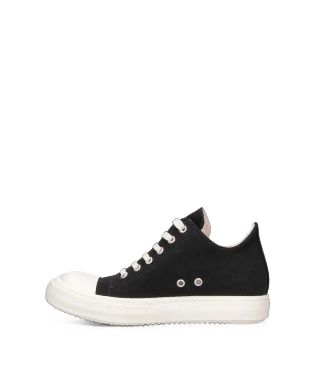RICK OWENS DRKSHDW Черные текстильные кеды, фото 5