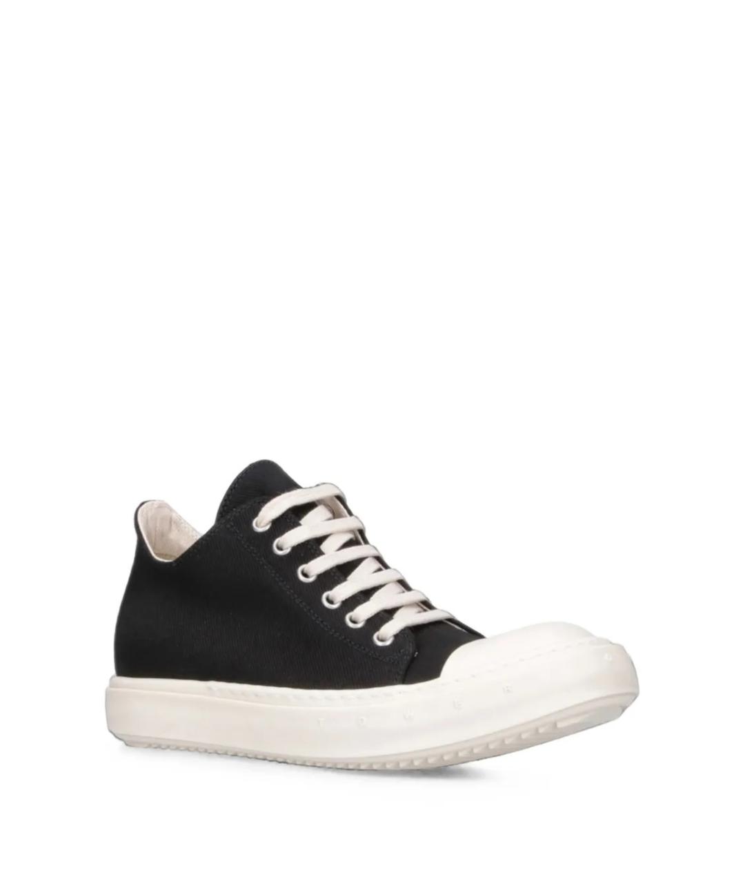 RICK OWENS DRKSHDW Черные текстильные кеды, фото 2
