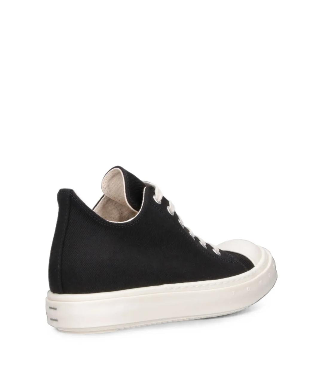 RICK OWENS DRKSHDW Черные текстильные кеды, фото 3