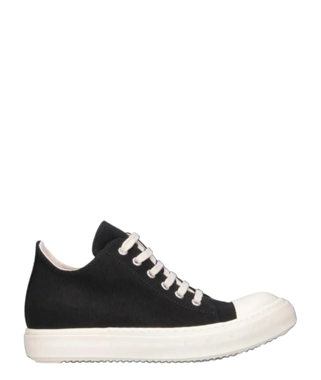 RICK OWENS DRKSHDW Черные текстильные кеды, фото 1
