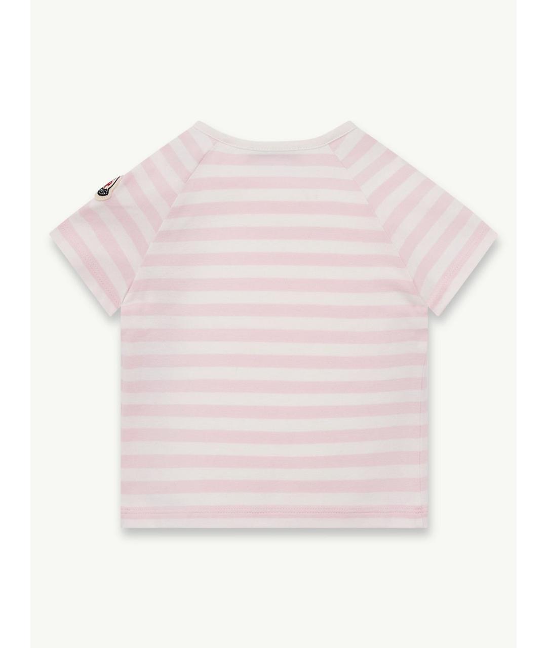 MONCLER KIDS Розовый хлопковый футболка / топ, фото 2