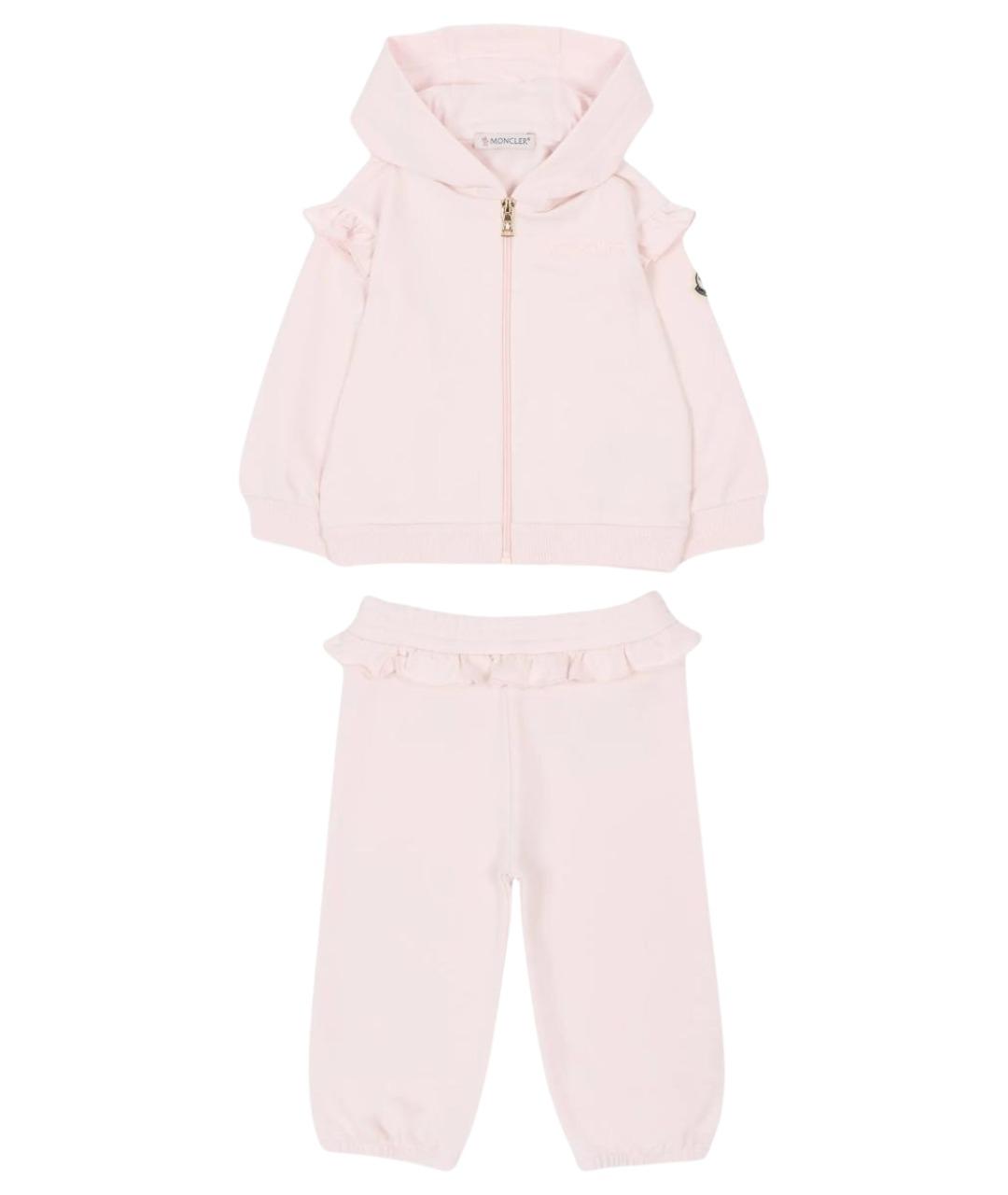 MONCLER KIDS Розовый хлопковый комплект, фото 1