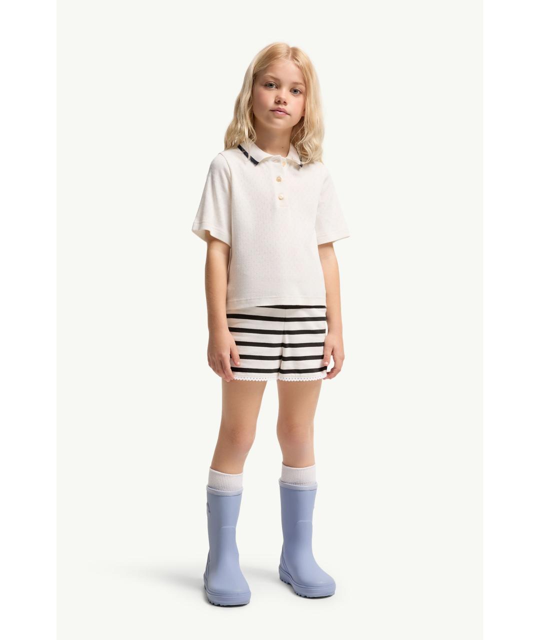MONCLER KIDS Белый хлопковый детская футболка / топ, фото 4