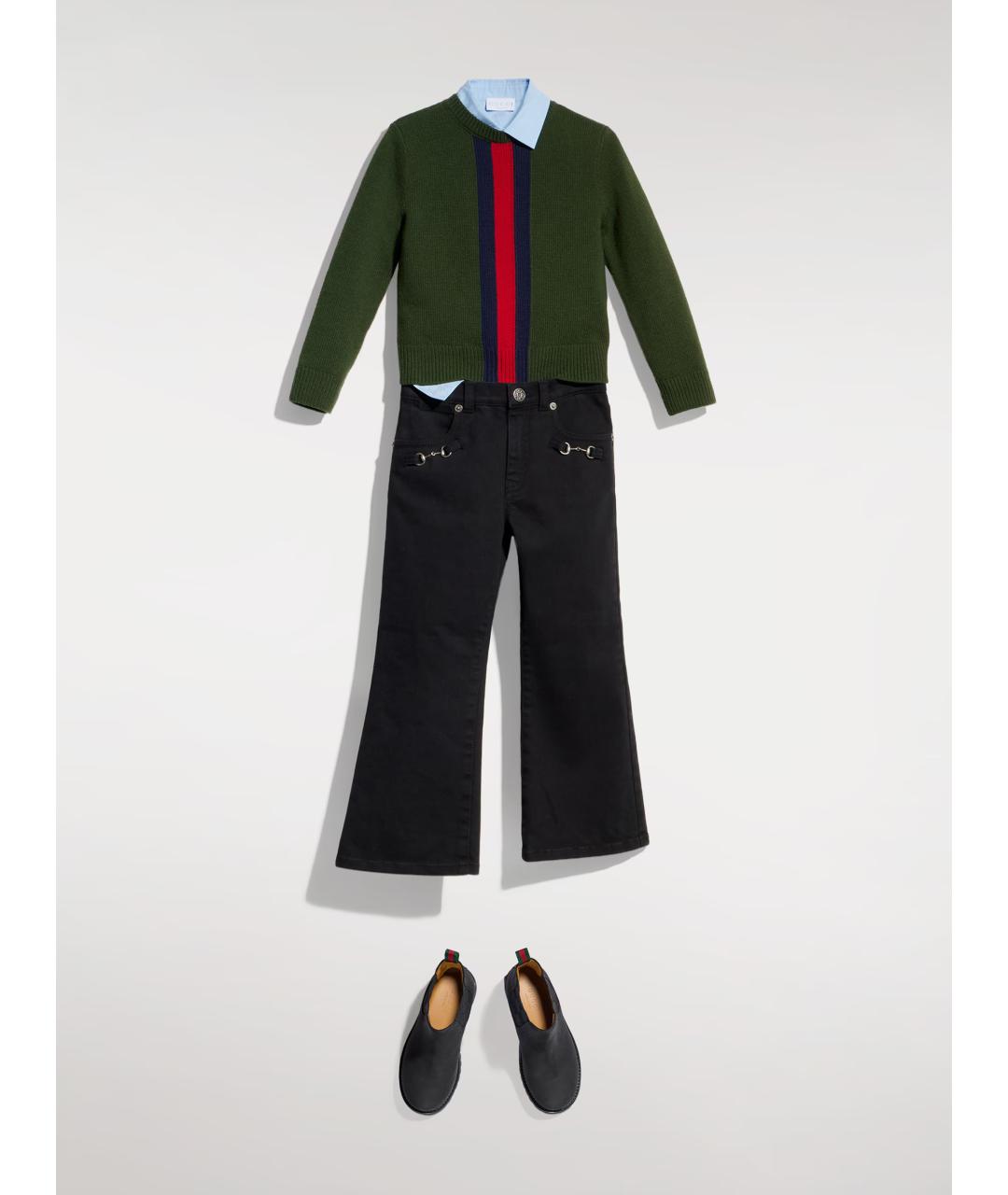 GUCCI Серые хлопковые детские джинсы, фото 2