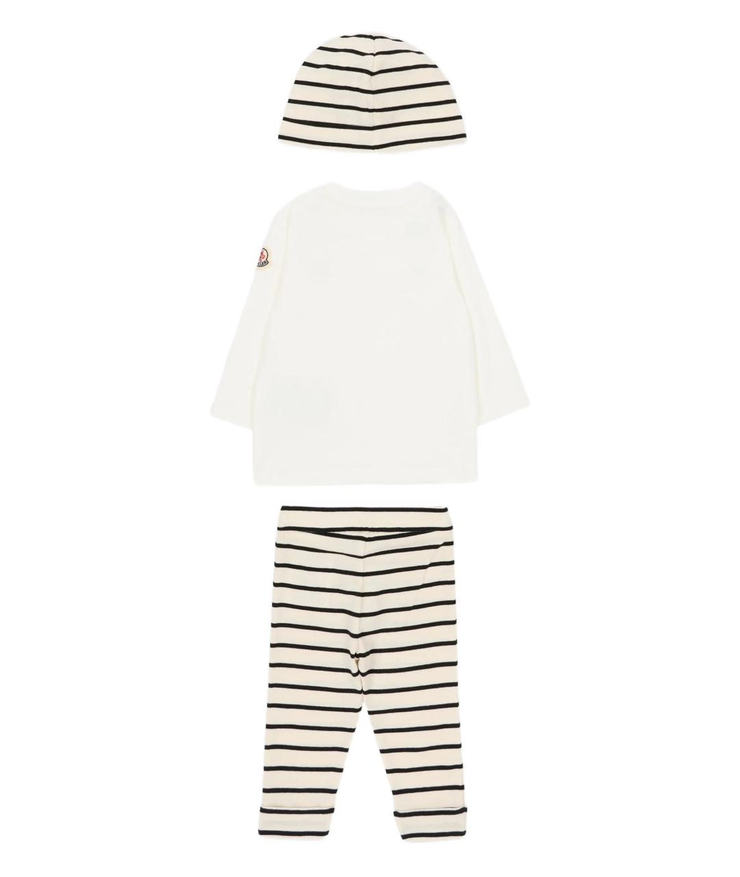 MONCLER KIDS Белый хлопковый комплект, фото 2