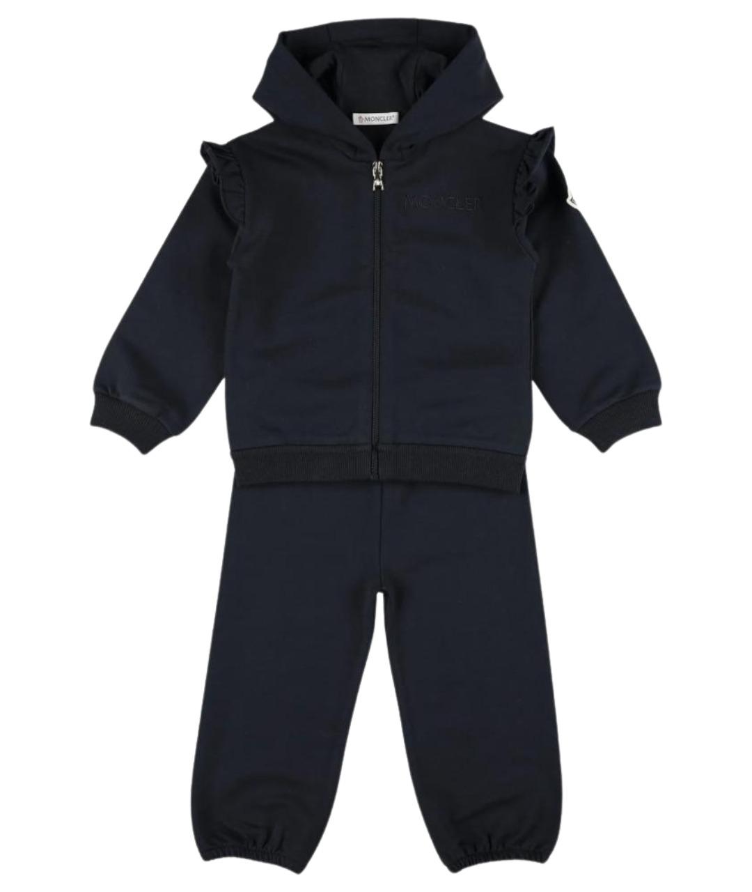 MONCLER KIDS Темно-синий хлопковый комплект, фото 1