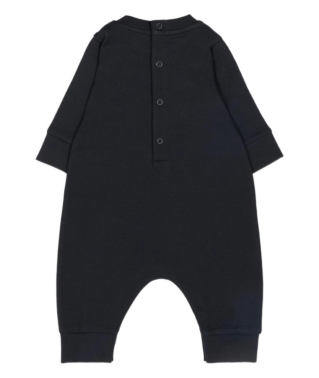 MONCLER KIDS Темно-синий хлопковый боди / песочник, фото 2