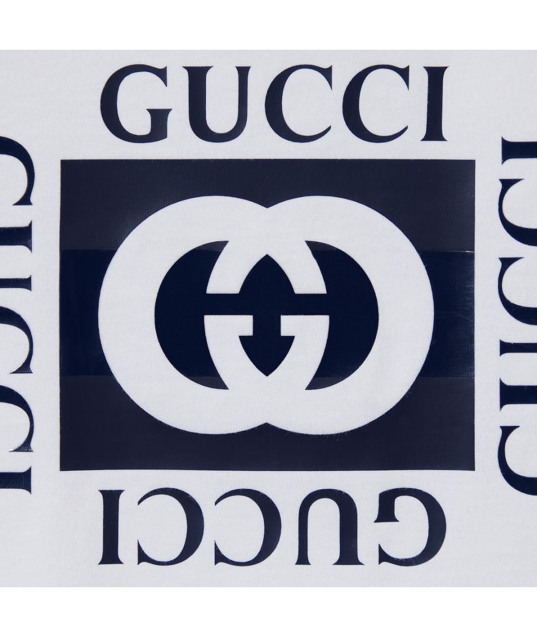 GUCCI Белая хлопковая детская футболка, фото 3