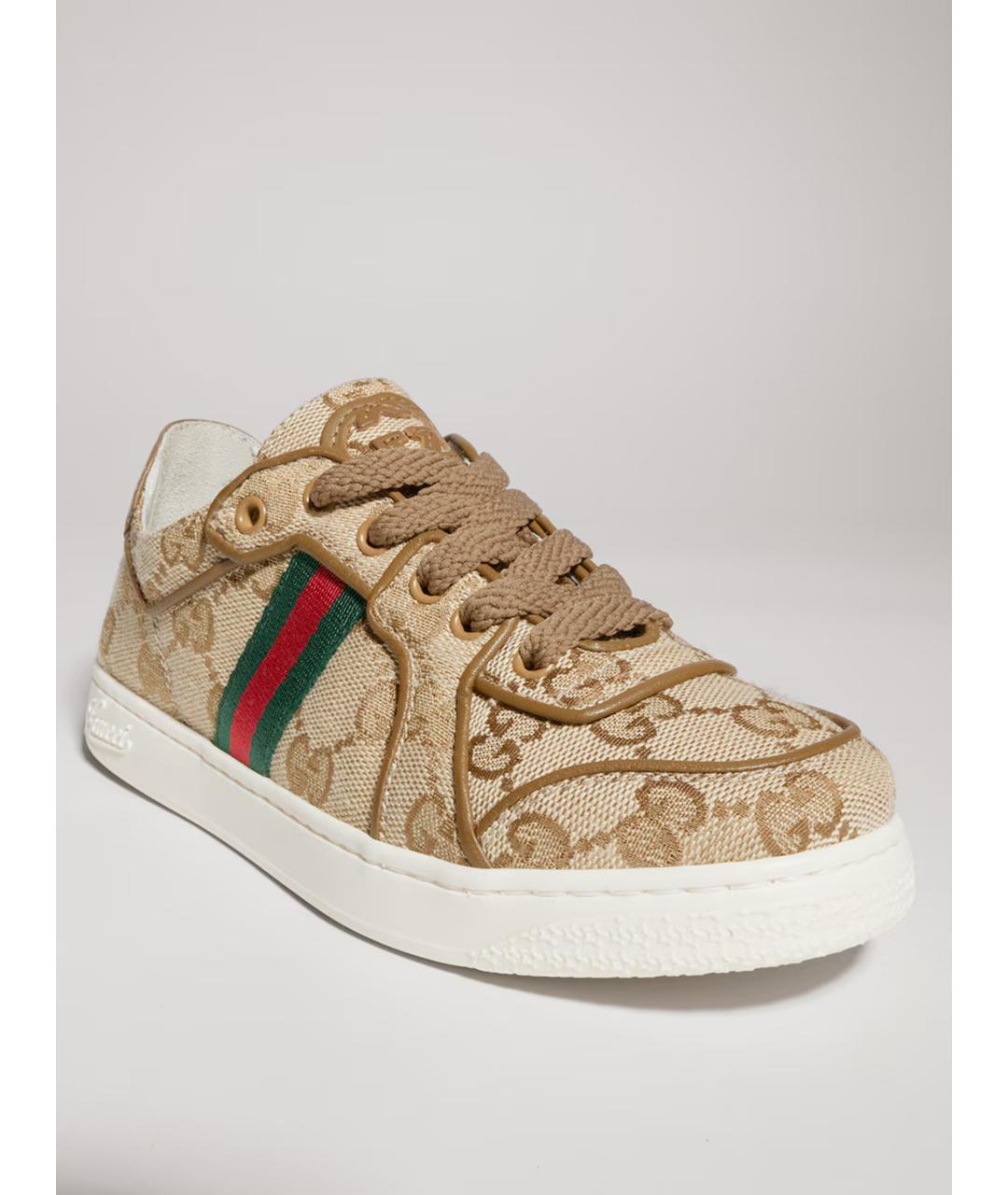 GUCCI Бежевые кеды, фото 2