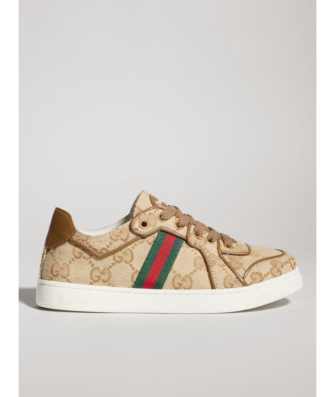 GUCCI Бежевые кеды, фото 7