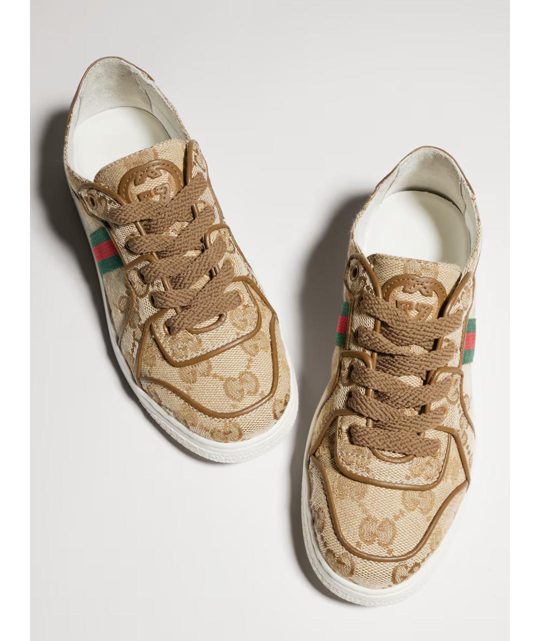 GUCCI Бежевые кеды, фото 3