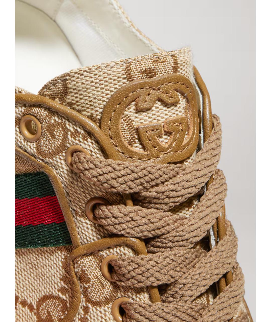 GUCCI Бежевые кеды, фото 5